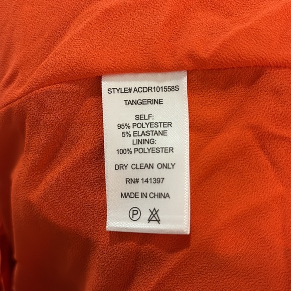 ASTR the Label Mariela Satin Midi Dress in Tangerine SZ S NWOT - Picture 4 of 5